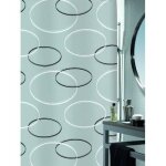 Rideau de douche - spirella - anello - 180x200cm - 100% polyester - gris Rideau de douche - spirella - anello - 180x200cm - 100% polyester - gris