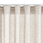 Rideau tamisant effet lin translucide - storesdeco - beige ruban - 200x300