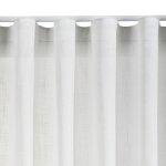 Rideau effet lin translucide pour salon chambres - storesdeco - blanc - tamisant