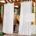 Rideau ext�rieur imperm�able - mhy� - lot de 2 - occultant - fermeture scratch - h213 x l132 cm - blanc ...
