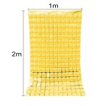 Rideau de f�te carr�s scintillants 2x1m or