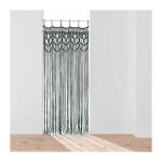 Rideau a fils 90 x 200 cm coton macrame macarena noir - taille: 90x200cm - coloris: noir