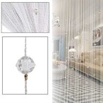 Rideau de fil chane dcorative rideau perles panneau mural fentre porte salle de frange 100 x 200 cm(blanc) ...