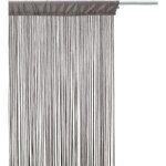 Rideau fils - gris - 90 x 200 cm - polyester - voilage - contemporain