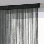 Rideau fil noir 90x200cm - atmosphera createur dinterieur