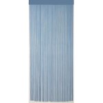 Rideau fil de porte en polyester bleu