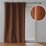Rideau ?illets 140 x 260 cm l�onie - velours camel 100% occultant