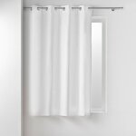 Rideau � ?illets 135 x 180 cm ? isolant thermique microfibre ? micropolar blanc