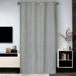 Rideau isolant thermique et phonique  ?illets gris 140x240cm prt a poser