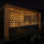 Ecd germany rideau pendant lumineux � led pvc 15x30 cm 320 led blanc chaud cha�ne guirlande lumineuse ...