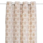 Rideau luna jacquard velours lin 140x260cm - atmosphera cr�ateur dint�rieur