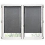 Paire de rideaux voile brise bise 60 x 120 cm noir