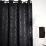 Rideau occultant (140 x h240 cm) design noir