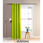 Rideau occultant - homerokk - 140x260cm - 100% polyester - vert anis - prt  poser
