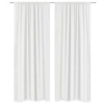 Rideau - 140 x 245 cm - double couche - occultant - blanc