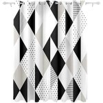 Rideau occultant 3d - triangle noir et blanc abstrait motif - rideau de fenêtre isolant thermique 100x250cm ... Rideau occultant 3d - triangle noir et blanc abstrait motif - rideau de fenêtre isolant thermique 100x250cm ...