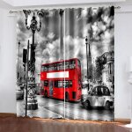 Rideau occultant 80x160cm x 2pcs gris ciel ville bus isolant thermique insonorisation design moderne ... Rideau occultant 80x160cm x 2pcs gris ciel ville bus isolant thermique insonorisation design moderne ...