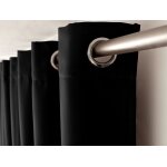 Rideau occultant basic grande hauteur noir 140 x 280 cm - enjoy home Rideau occultant basic grande hauteur noir 140 x 280 cm - enjoy home