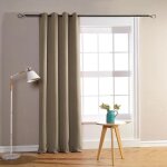 Rideaux occultants - bazarim - taupe claire - 140x260 cm - lot de 2 panneaux - 100% polyester