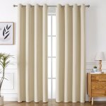 Rideau occultant - beige - 140x180cm - thermique isolant - anti froid - phonique