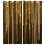 Rideaux occultant chambre - dor� frais brillant - 2 panneaux - 60x120cm