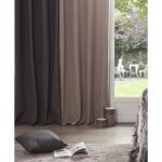 Rideau occultant - atmosphera - 260x140 cm - 65% coton - 8 oeillets - lin beige