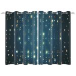 Rideau occultant �toiles bleu fonc� - 2 panneaux 60x120cm - chambre denfant - fen�tre