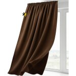 Rideau occultant avec galon fronceur - sightmark - 140x145 cm - marron fonc� - occultant - isolation ...