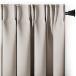 Rideau occultant galon fronceur - sightmark - 140x270 cm - beige clair - opaque - polyester - lavable ...