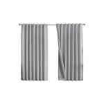 Rideaux occultants - gris 106x158 cm (lot de 2) - effet lin - occultation 100% thermique & phonique - ...