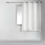 Rideau occultant � ?illets 135 x 180 cm - chambray uni blanc