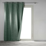 Rideau occultant � ?illets 140 x 260 cm c�dre cr�puscule - chambray vert 100% occultant