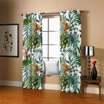 Rideau occultant noir et blanc avec rayures motifs - polyester super doux - 60x160cm