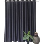 Rideau occultant - obskur - 300 x 240 cm - noir - ?illets m�tal - 100% polyester