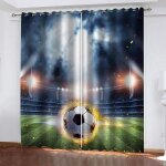 Rideaux occultants - terrain de football sportif - isolant phonique - lot de 2 panneaux