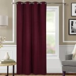 Rideaux occultants et thermiques - agla�a - bordeaux - 140x260cm - uni - ?illets - synth�tique