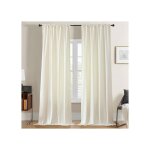 Rideaux occultants thermiques - joydeco - velours blanc ivoire - 132x225 cm (x2) - isolation thermique ...