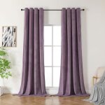 Rideau occultant thermique en velours - vetobiol - violet - 140x245 cm - 2 pi�ces - anti - froid et chaleur ...