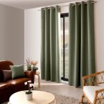 Rideau occultant uni avec 8 ?illets vert 140x240 cm Rideau occultant uni avec 8 ?illets vert 140x240 cm