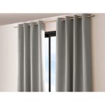 Rideau occultant basic grande hauteur gris 140 x 280 cm - enjoy home Rideau occultant basic grande hauteur gris 140 x 280 cm - enjoy home