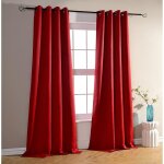 Rideau occultant � ?illets reglisse 140x240cm rouge