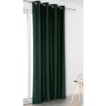Rideau - effet velours velouté uni vert emeraude 140x245 cm Rideau - effet velours velouté uni vert emeraude 140x245 cm
