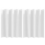 Rideaux occultants - vidaxl - blanc pur - polyester - 140x140 cm - lot de 2 - occultation totale - facile ...