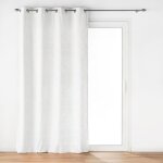 Rideau a oeillets 135 x 260 cm velours devore eva blanc Rideau a oeillets 135 x 260 cm velours devore eva blanc
