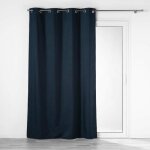 Rideau a oeillets 140 x 260 cm 100% occultant / chambray uni crepuscule bleu Rideau a oeillets 140 x 260 cm 100% occultant / chambray uni crepuscule bleu