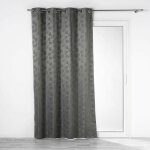 Rideau � ?illets 140 x 260 cm ? 100% occultant jacquard lunella anthracite