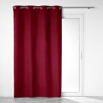 Rideau  ?illets - bordeaux - 140 x 260 cm - 100% occultant - microfibre - uni