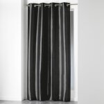 Rideau - shana - noir - 140x240 cm - ?illets - effet soie sauvage Rideau - shana - noir - 140x240 cm - ?illets - effet soie sauvage