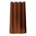 Rideau oeillets chaby 140 x 240 cm 100% polyester bachette coloris terre cuite Rideau oeillets chaby 140 x 240 cm 100% polyester bachette coloris terre cuite