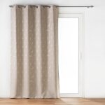 Rideau � oeillets (140 x 260 cm) eclat taupe occultant imprim� m�tallis�
